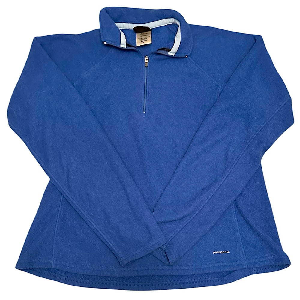 Blue Patagonia half zip fleece jacket Large Womens
